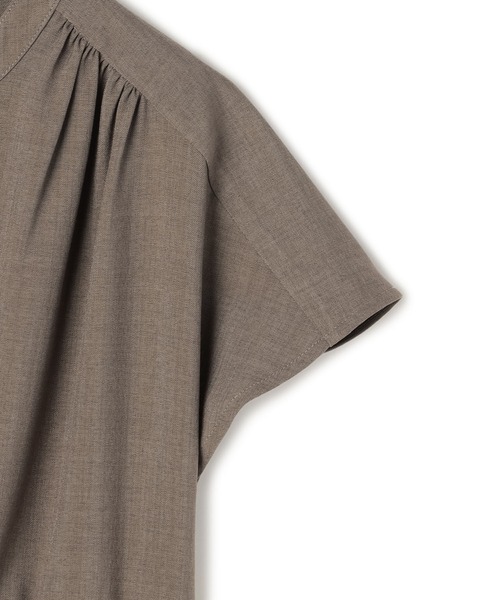 「A/C DESIGN BY ALPHA CUBIC」 半袖ワンピース 9号 モカ レディース_画像2