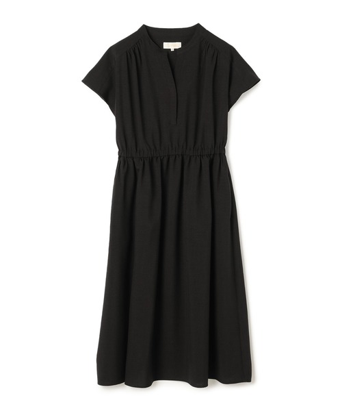 「A/C DESIGN BY ALPHA CUBIC」 半袖ワンピース 9号 モカ レディース_画像4