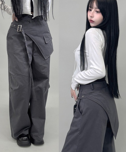 FOLLOWIN（フォロウィン） ワイドパンツ パンツ 2way/ラップスカート