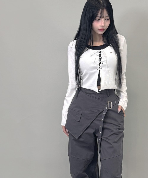 ワック ワイドタック２ＷＡＹスカート FOLLOWIN（フォロウィン） ワイドパンツ パンツ 2way/ラップスカート