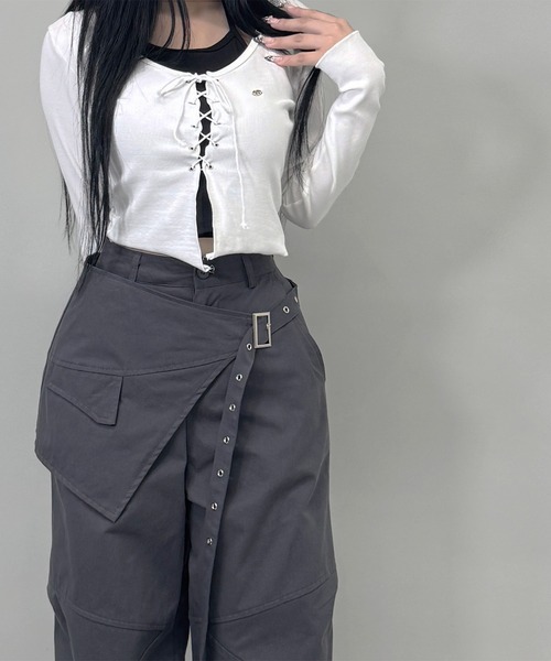 FOLLOWIN（フォロウィン） ワイドパンツ パンツ 2way/ラップスカート