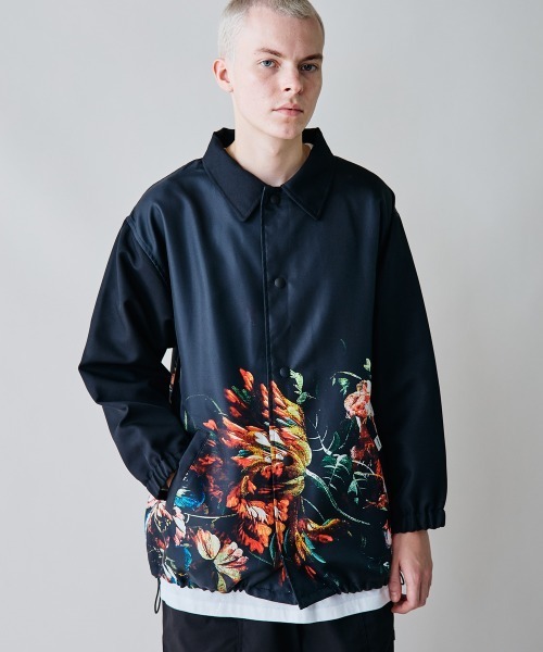 コーチ マウンテンパーカー ジャケット 花柄 レザー ポリ F56273 M rehacer（レアセル） ブルゾン アウター : Botanical Coach Jacket
