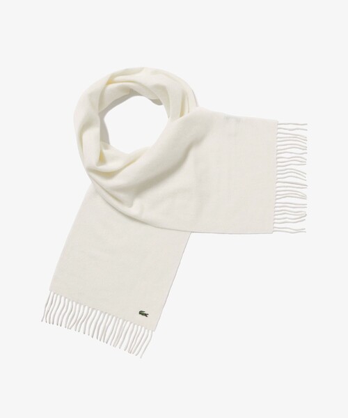 LACOSTE（ラコステ） マフラー ホワイトカシミヤマフラー メンズ