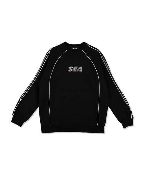 wind and sea SEA フリース スウェット 黒 ブラック　M WIND AND SEA（ウィンダンシー） トレーナー スウェット Piping