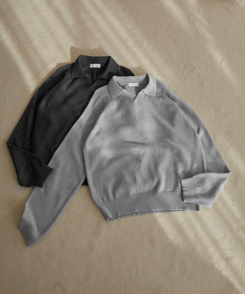 LUENNA セーター ニット 「LUENNA」Skipper Knit Polo Shirt