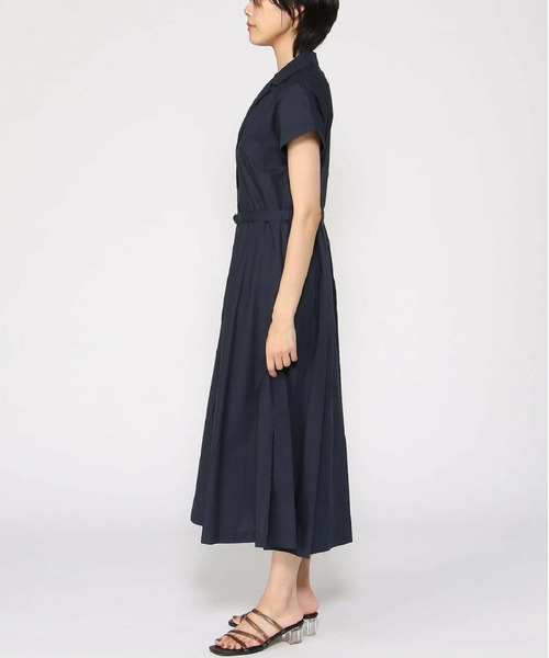 「PREFERIR」 半袖ワンピース MEDIUM ネイビー レディース_画像4