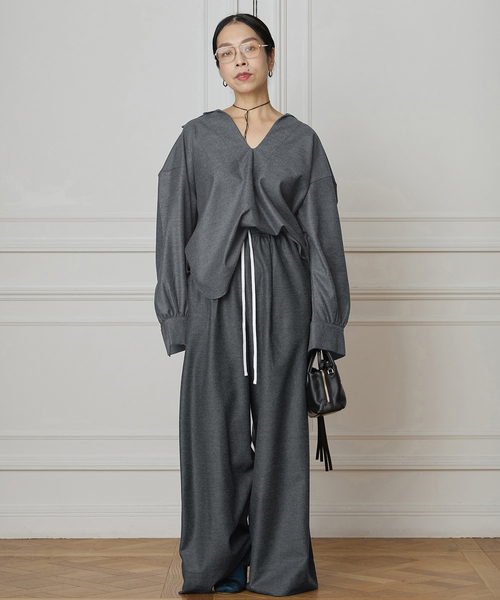 IENA LA BOUCLE（イエナラブークル） ブラウス シャツ ウールジャージ