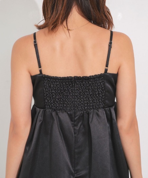 ANDRESD リボンワンピース チャコールグレー 結婚式 同窓会 オケージョン DONOBAN（ドノバン） ドレス 「ANDRESD」ribbons puffy volume dress