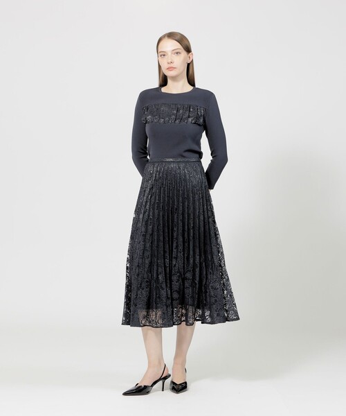 「EPOCA」 7分袖ニット 40 ベージュ レディース_画像5