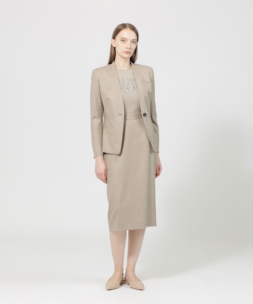 「EPOCA」 7分袖ニット 40 ベージュ レディース_画像9