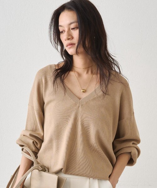 ラウンジドレス  ニット Loungedress（ラウンジドレス） ニット セーター 2WAYツヤニット