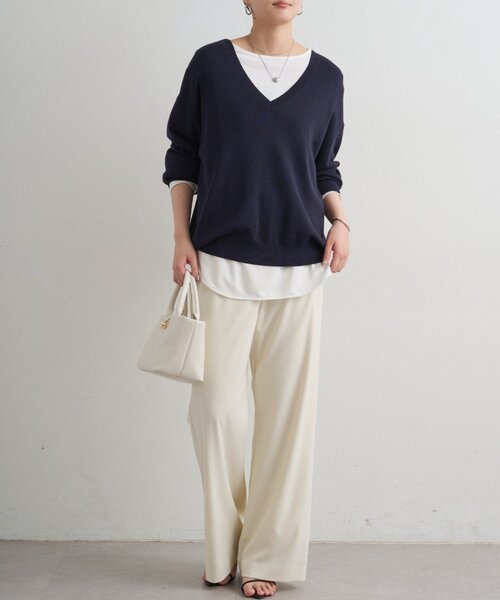 ラウンジドレス  ニット Loungedress（ラウンジドレス） ニット セーター ディープVニット