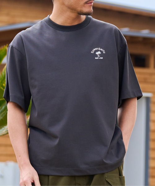「Sunny Smith」 半袖Tシャツ LARGE スミクロ メンズ_画像3