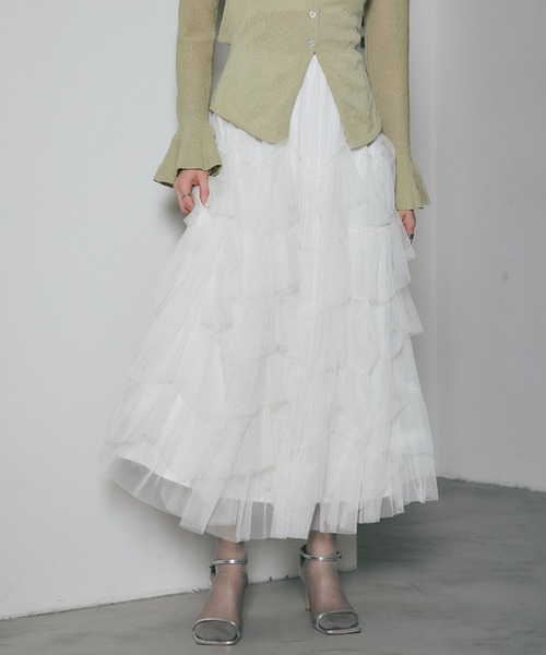 ARVELLIA ロング スカート LAYERED TULLE SKIRT : ZOZOTOWN Yahoo!店