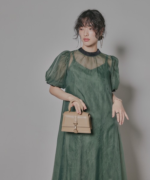 「niana」 7分袖ワンピース M ブラック レディース_画像8