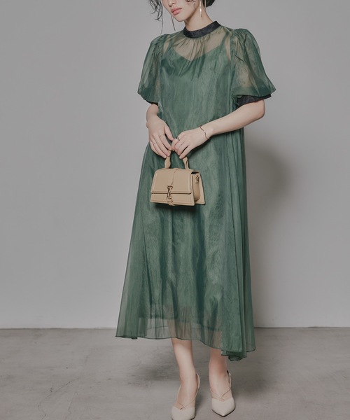 「niana」 7分袖ワンピース M ブラック レディース_画像9