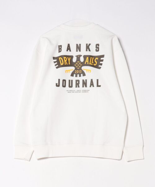 バンクス BANKS トレーナー スウェット 長袖 ロゴプリント グレー L 