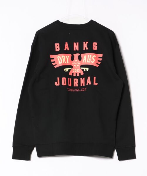 【未使用】BANKS バンクス WILOW FLEECE トレーナー ロゴ プリント M ブラック AFL0238 メンズ BANKS（バンクス） トレーナー スウェット メンズ レディース