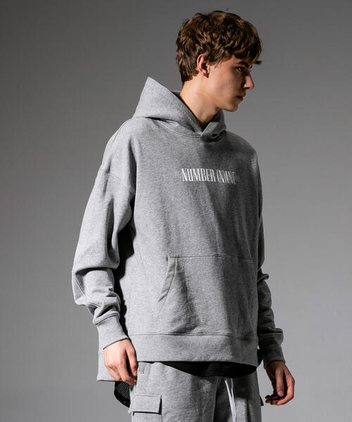 「NUMBER (N)INE DENIM」 プルオーバーパーカー MEDIUM ブラック メンズ_画像4