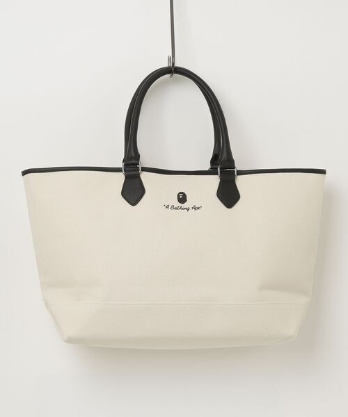 トートバッグ A BATHING APE CANVAS TOTE BAG メンズ レディースの画像