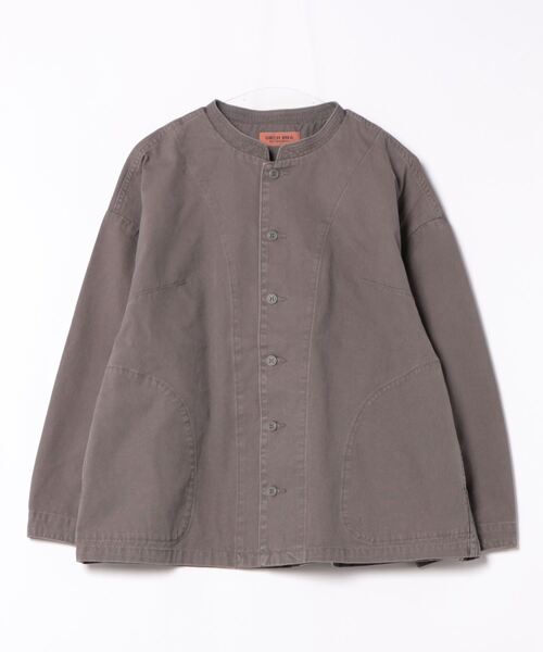 「URCH RNA」 ノーカラージャケット MEDIUM グレー レディース_画像2