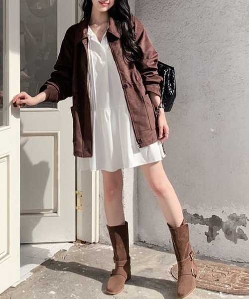 DAY CLOSET ワンピース 「ミニ丈/袖口ゴム」ぽわんと可愛いシルエット
