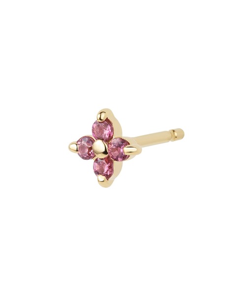 ピアス 「 Solo Pierce」「 セカンドピアス」 K18ピンクトルマリン ハーフピアス レディースの画像