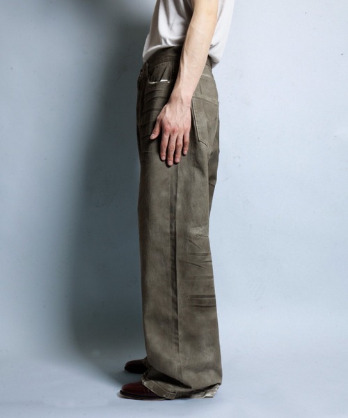 「Camphor wood」 デニムパンツ MEDIUM ブラウン メンズの画像