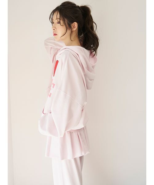 SNIDEL HOME パジャマ ルームウェア ロゴスウェットパーカー