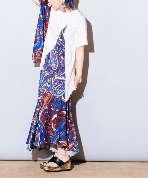 「OSMOSIS」 半袖カットソー ONE SIZE ベージュ レディース_画像4