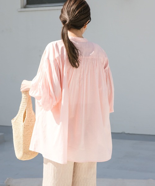 「URBAN RESEARCH DOORS」 長袖シャツ MEDIUM ネイビー レディース_画像8