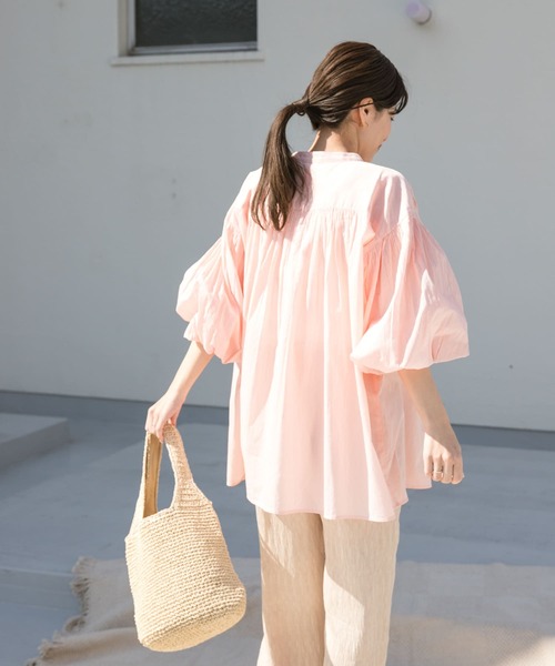 「URBAN RESEARCH DOORS」 長袖シャツ MEDIUM ネイビー レディース_画像9