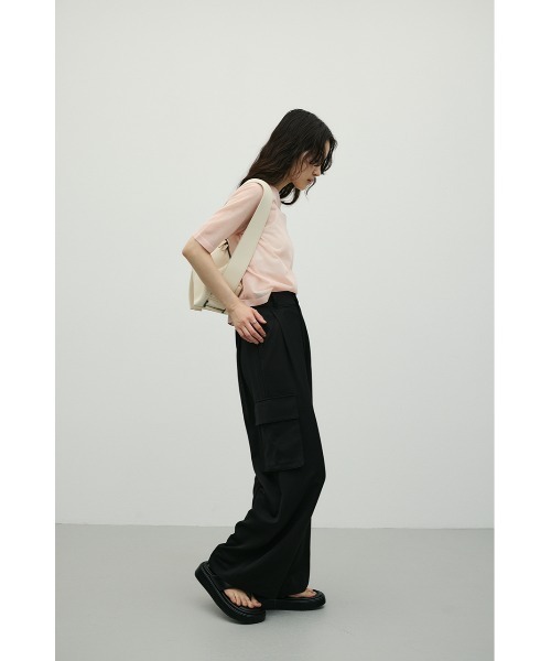 カーゴパンツ サテンカーゴパンツ レディースの画像
