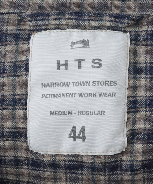 ブラウス シャツ 「HTS」COTTON CHECK ONE-UP COLLAR SHIRT レディースの画像