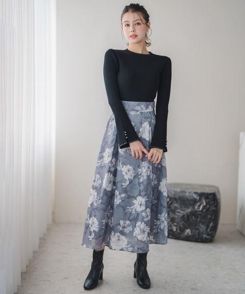「MISCH MASCH」 フレアスカート S グレー レディース_画像2