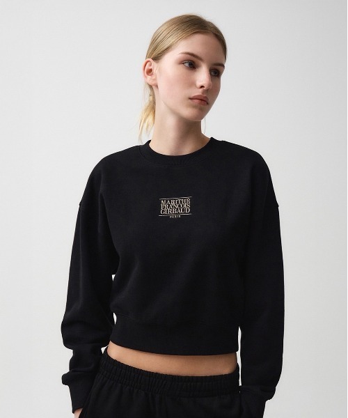 「MARITHE + FRANCOIS GIRBAUD」 スウェットカットソー MEDIUM ブラック レディース_画像2