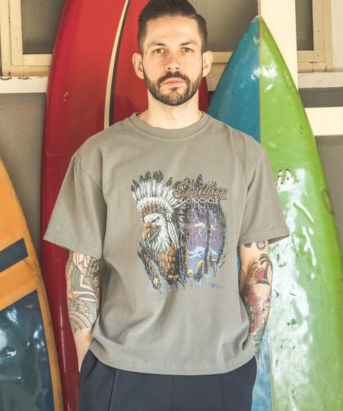 「MR.OLIVE」 半袖Tシャツ LARGE グレー メンズ_画像2