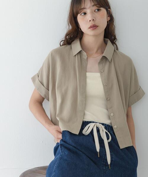 URBAN RESEARCH Sonny Label リネンシャツ ブラウス シャツ 半袖