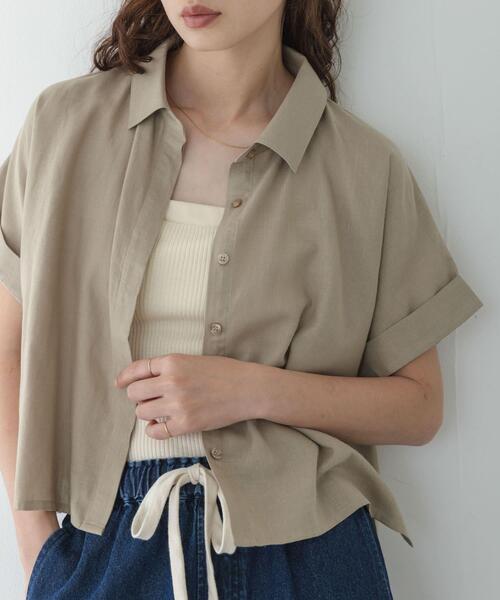 URBAN RESEARCH Sonny Label リネンシャツ ブラウス シャツ 半袖 