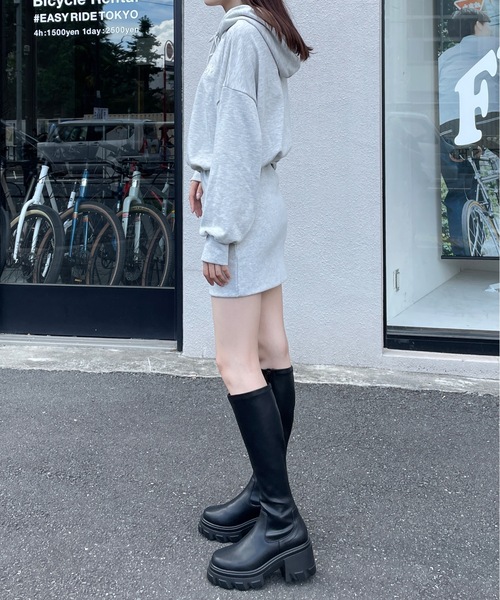 「one way」 長袖ワンピース FREE ホワイト レディース_画像5