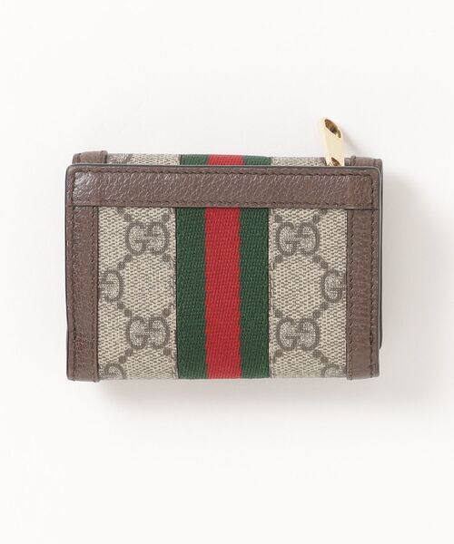 「GUCCI」 オフィディア GGスプリーム シェリーライン 三つ折り 財布 - ブラウン レディース_画像2