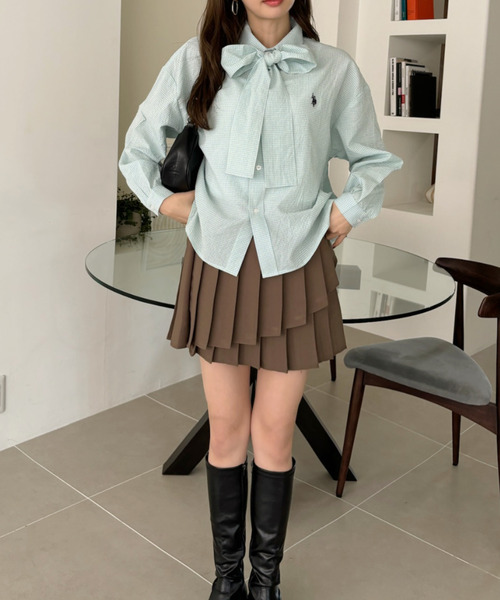 「U.S. POLO ASSN.」 長袖シャツ FREE ブラック レディース_画像3