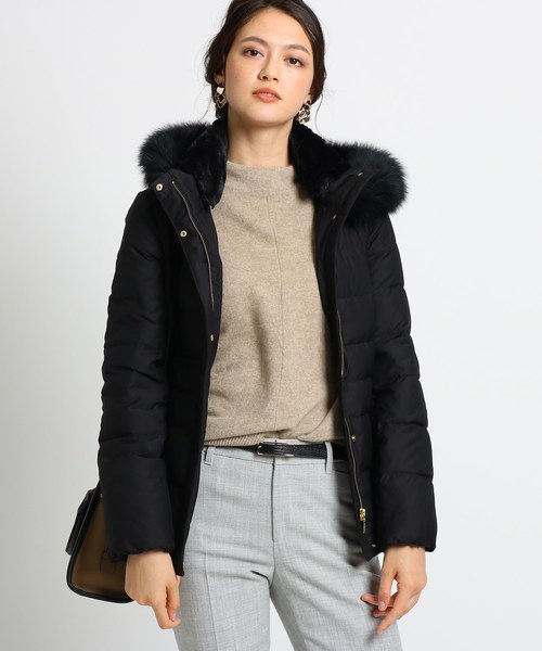 サイズ ダウン Paypayモール店 通販 Paypayモール ダウンジャケット フーデットファーショートダウンコート Zozotown