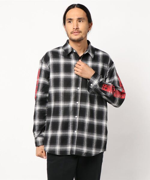 STYLEBLOCK（スタイルブロック） シャツ オンブレチェック転写フォト