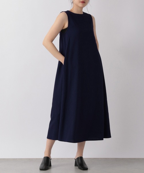 LOWRYS FARM マルチサイズ ワンピース Aラインノースリーブワンピース