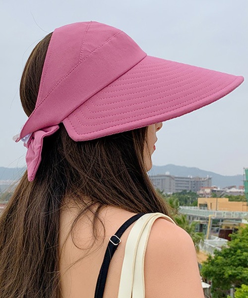 DAY CLOSET 帽子 ハット レディース バックリボンストラップサン