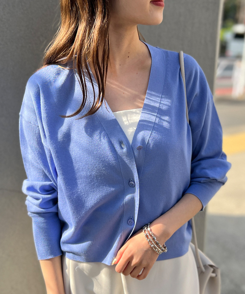 Rouge vif カーディガン ウォシャブルニットカーデ レディース
