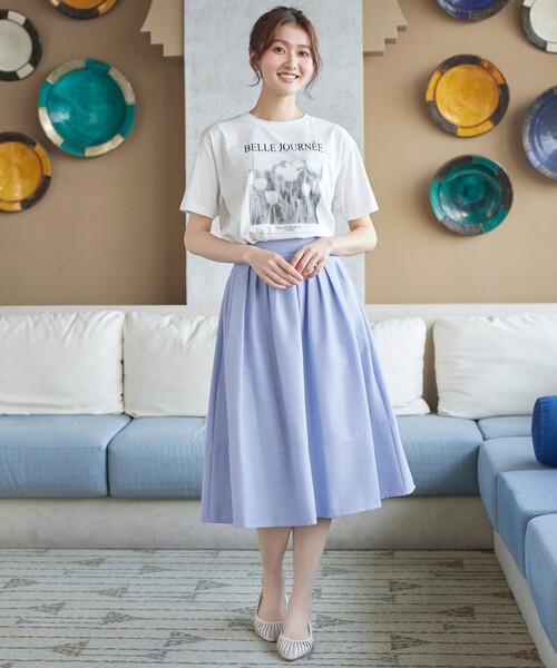 Tiaclasse スカート 「選べる丈」麻調タックフレアスカート : ZOZOTOWN