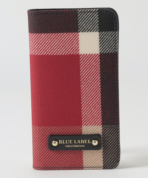 モバイルケース ≪iPhone14対応≫クレストブリッジチェックPVCケース LABEL BLUE