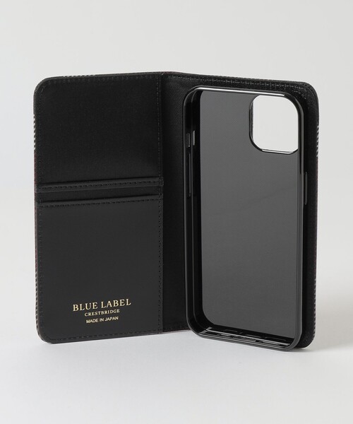 モバイルケース ≪iPhone14対応≫クレストブリッジチェックPVCケース LABEL BLUE